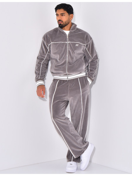 Ensemble tout doux pantalon et veste à capuche "PE"