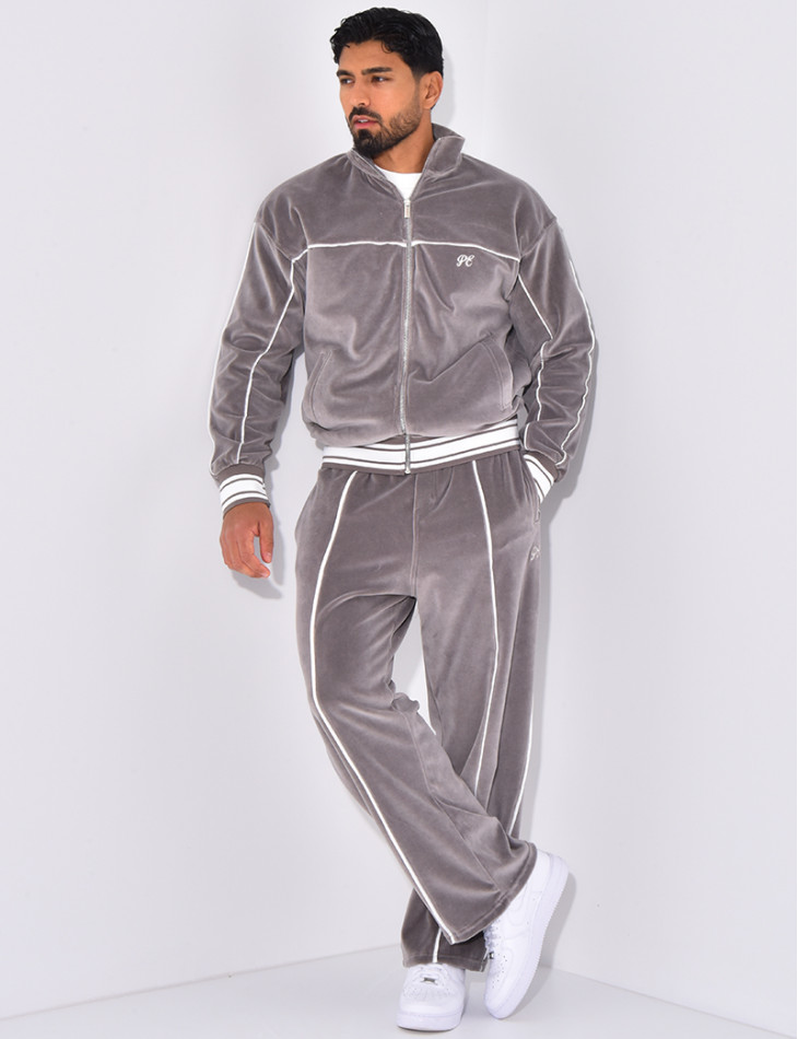 Ensemble tout doux pantalon et veste à capuche "PE"