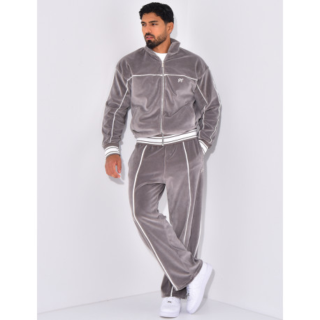 Ensemble tout doux pantalon et veste à capuche "PE"