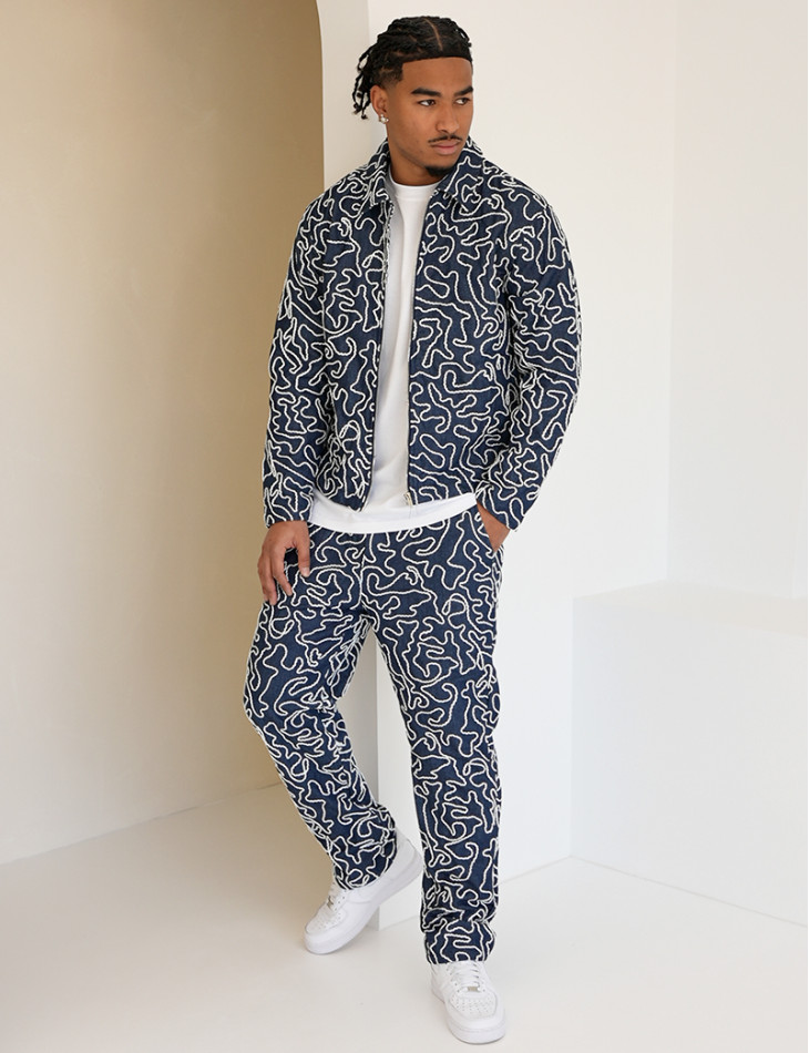 Set aus Jeansstoff
