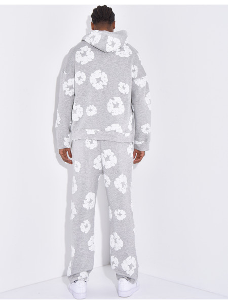 Floral set pants and hoodie