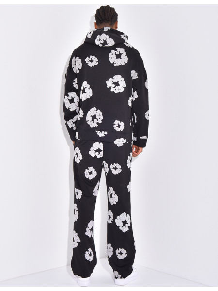 Floral set pants and hoodie