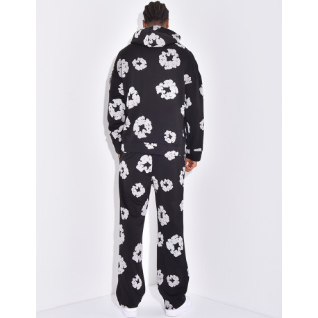 Floral set pants and hoodie