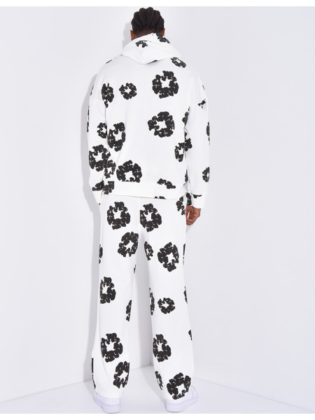Floral set pants and hoodie