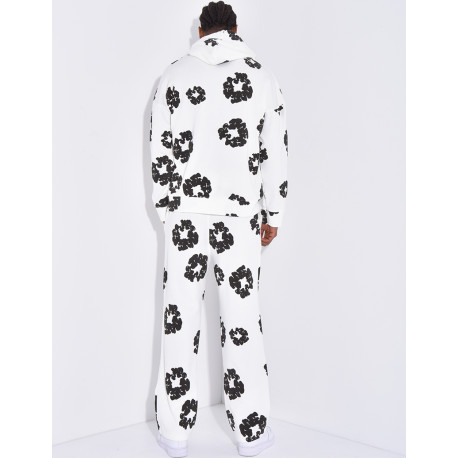 Floral set pants and hoodie