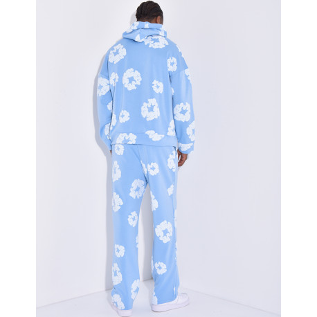 Ensemble à fleurs pantalon et sweat à capuche