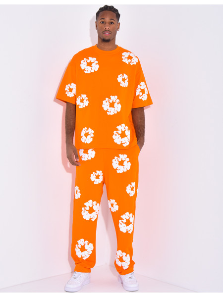 Ensemble pantalon et t-shirt à fleurs