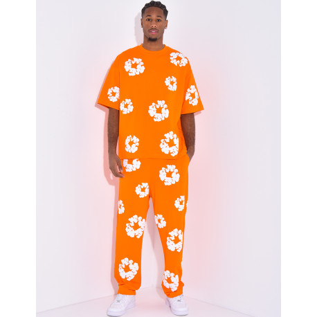 Ensemble pantalon et t-shirt à fleurs