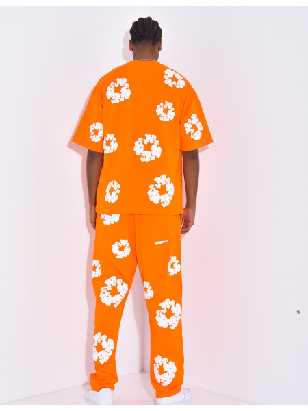 Ensemble pantalon et t-shirt à fleurs
