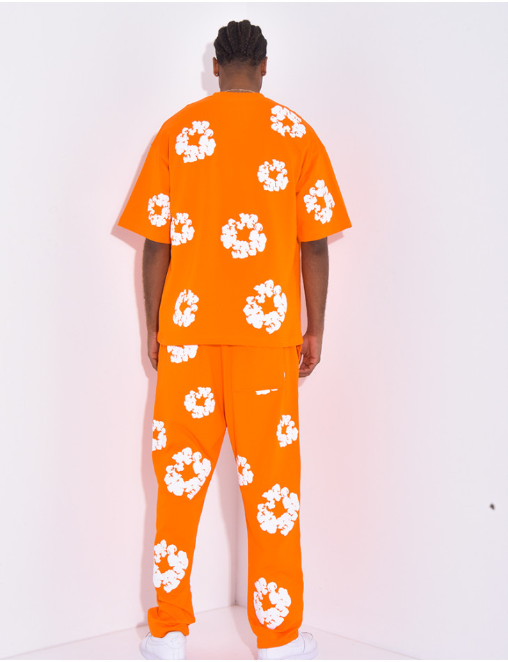 Ensemble pantalon et t-shirt à fleurs