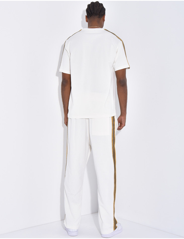 Gestreiftes Set aus Hose und T-Shirt