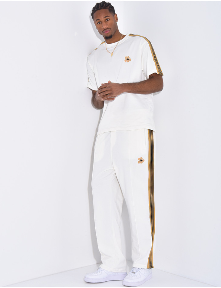 Striped pants and t-shirt set