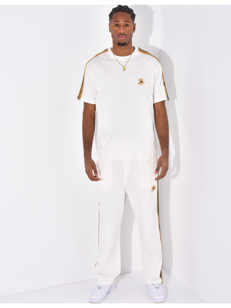 Gestreiftes Set aus Hose und T-Shirt