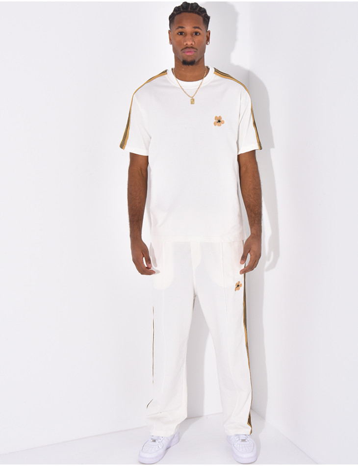 Gestreiftes Set aus Hose und T-Shirt