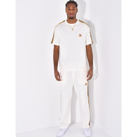 Gestreiftes Set aus Hose und T-Shirt