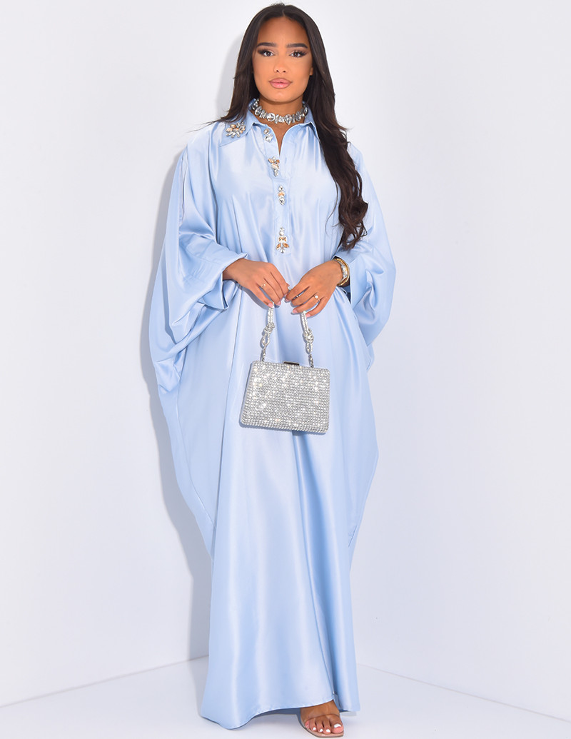 Abaya premium en satin col...