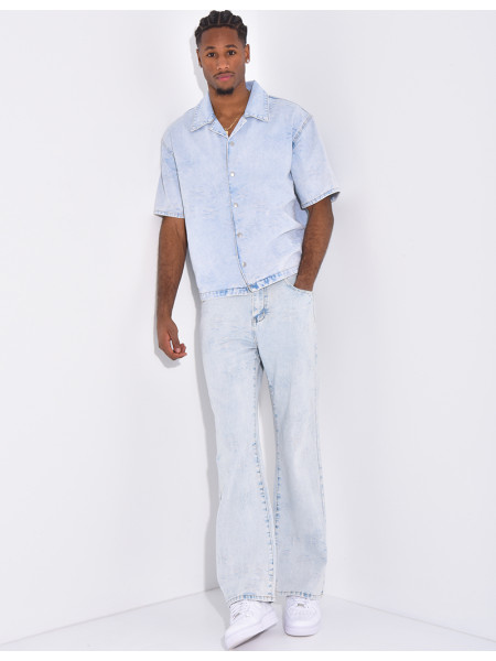 Ensemble en jeans à motifs pantalon et chemise