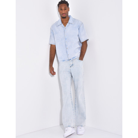 Ensemble en jeans à motifs pantalon et chemise