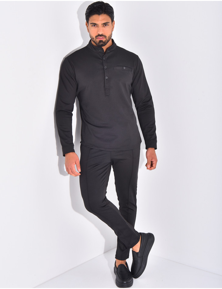 Set aus Hose und Hemd mit Rundhalsausschnitt