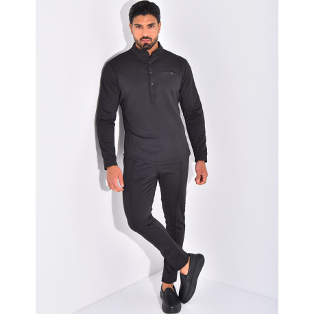 Set aus Hose und Hemd mit Rundhalsausschnitt