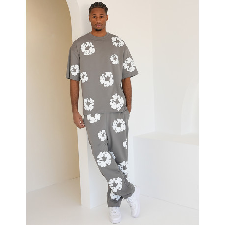 Floral set pants and hoodie