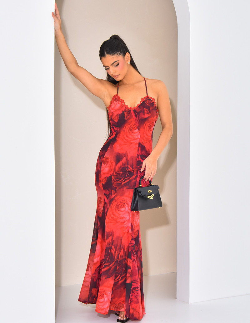 Robe longue en voile...