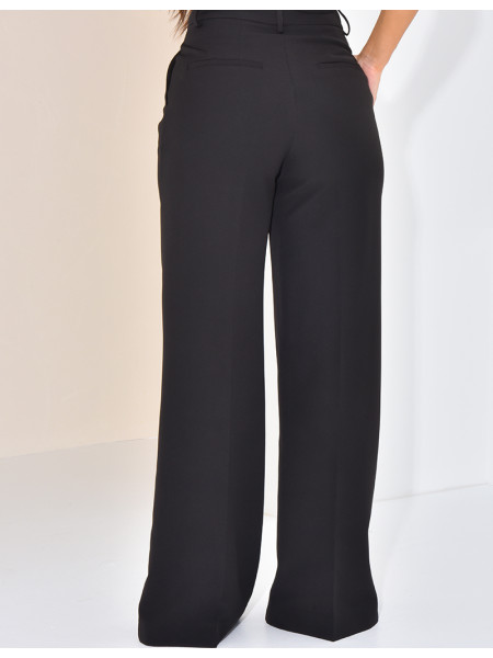 Pantalon de tailleur taille haute et droit