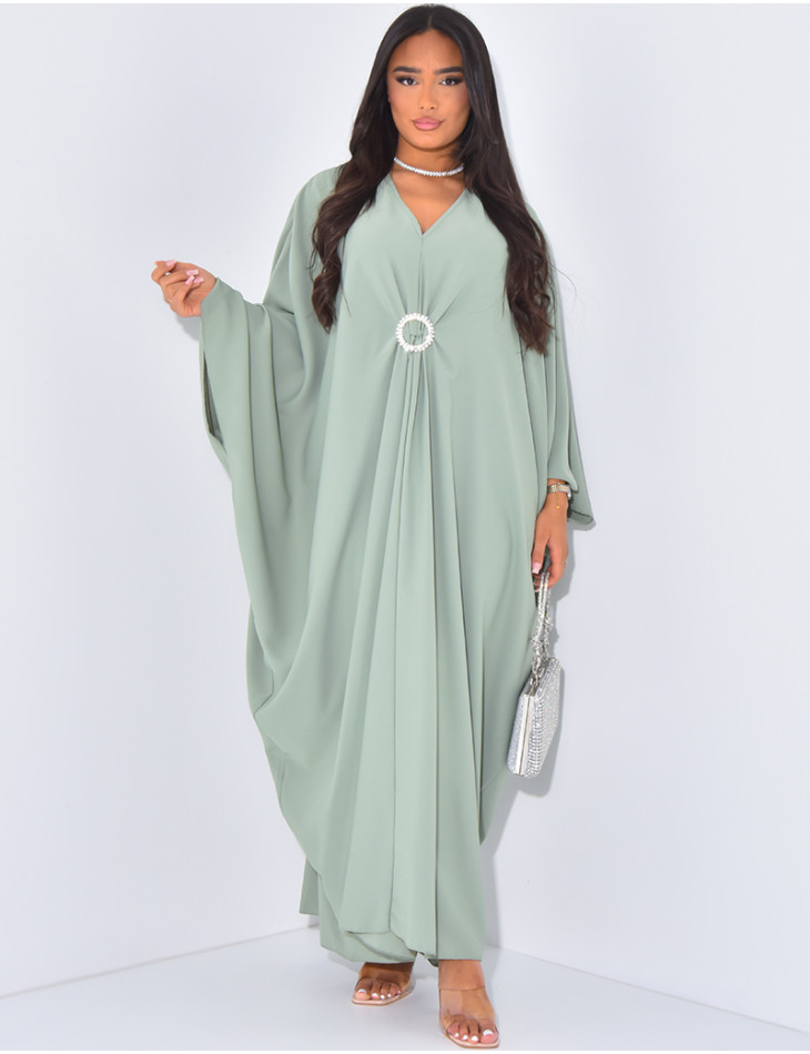 Abaya ample à bijoux à la taille