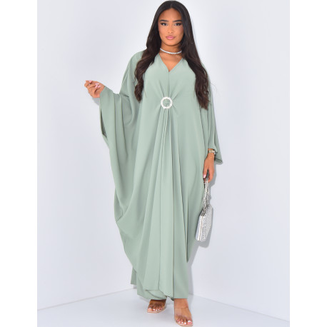 Abaya ample à bijoux à la taille