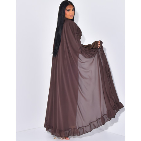 Ensemble robe cintrée et voile à volant
