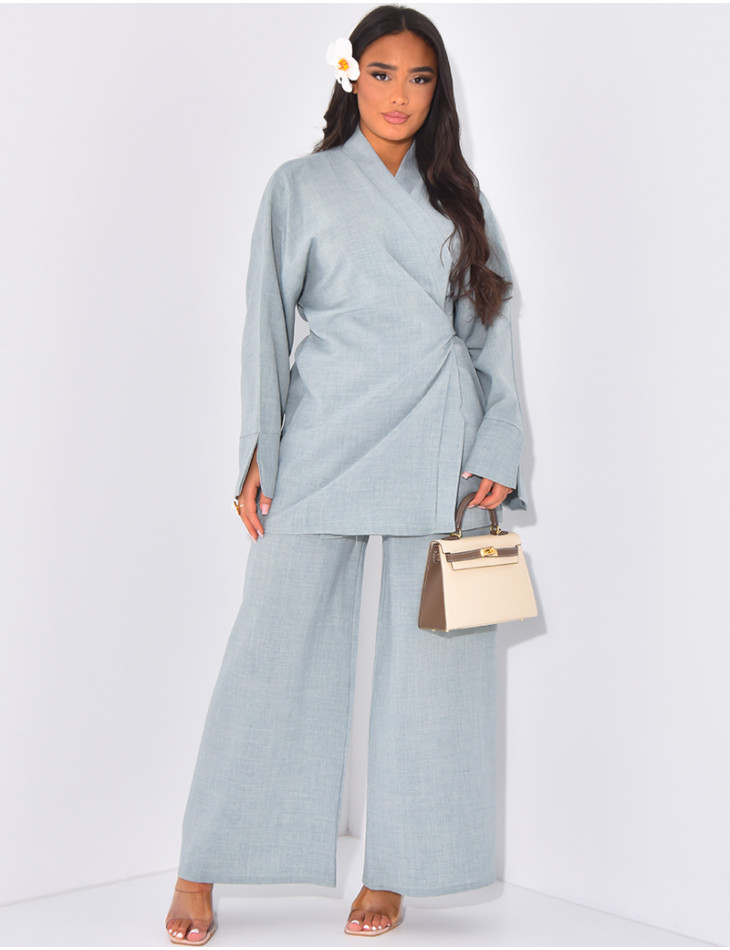 Kimono-Set zum Binden und Hose