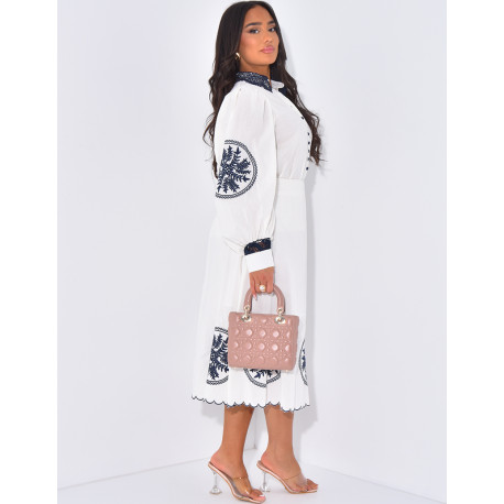 Rock und Hemd aus Baumwolle mit Stickereien