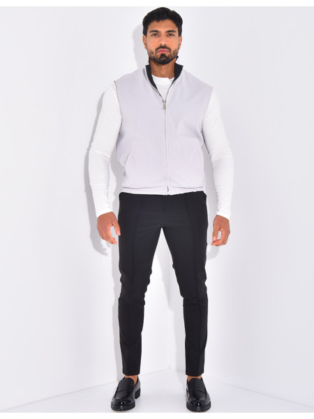 Reversible sleeveless jacket