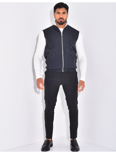 Reversible sleeveless jacket