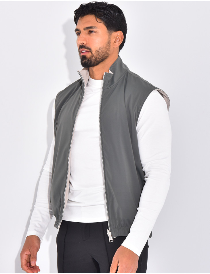 Veste sans manches reversible