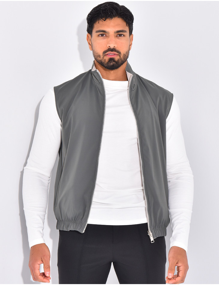 Veste sans manches reversible