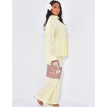 Leinenhose und Hemd-Set