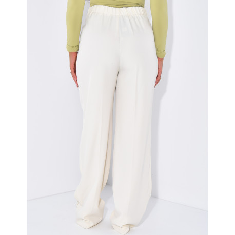 Buttoned ankle-length suit trousers