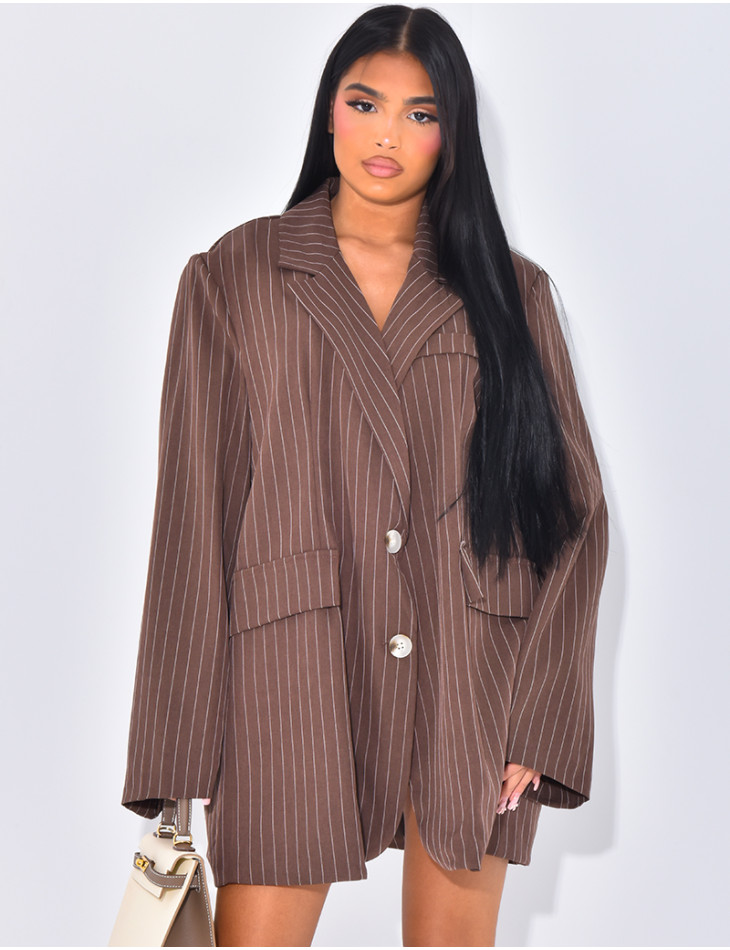 Blazer à fines rayures