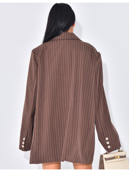 Blazer à fines rayures