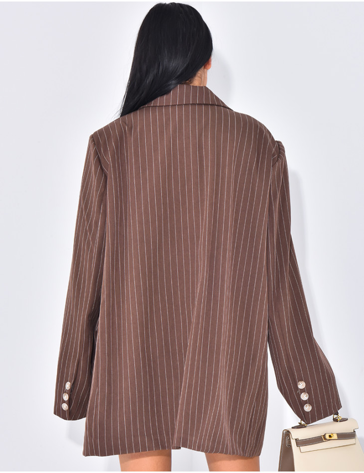 Blazer à fines rayures
