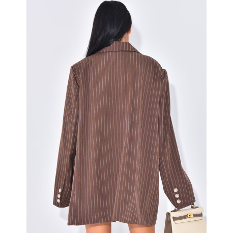 Blazer à fines rayures