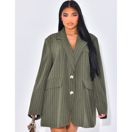 Blazer à fines rayures