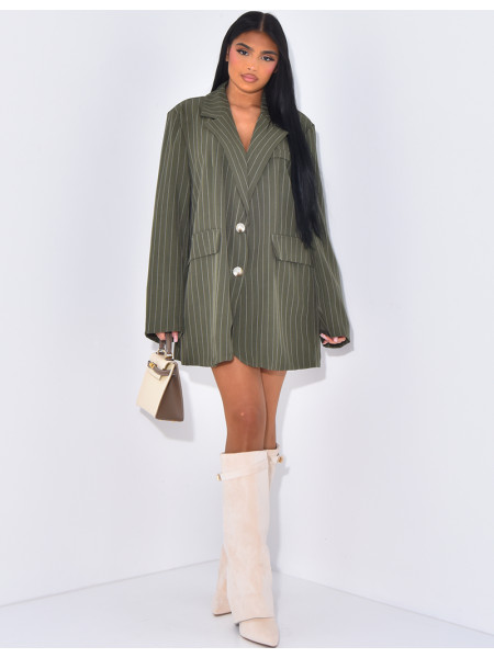 Blazer à fines rayures