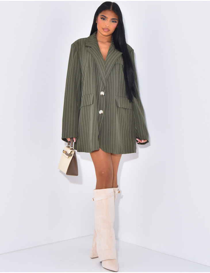 Blazer à fines rayures