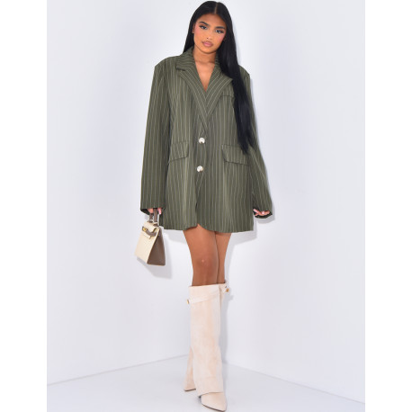 Blazer à fines rayures