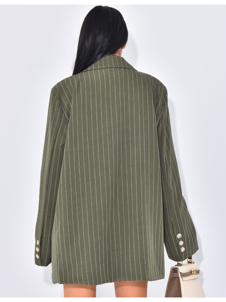 Blazer à fines rayures