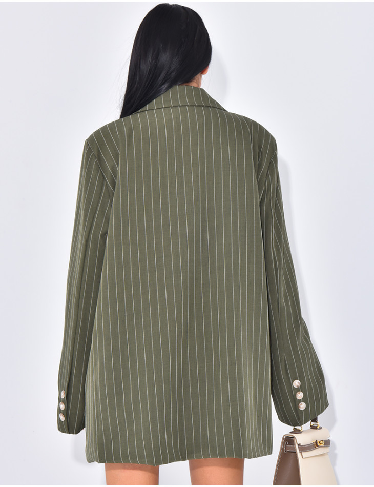 Blazer à fines rayures