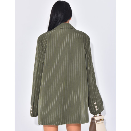 Blazer à fines rayures