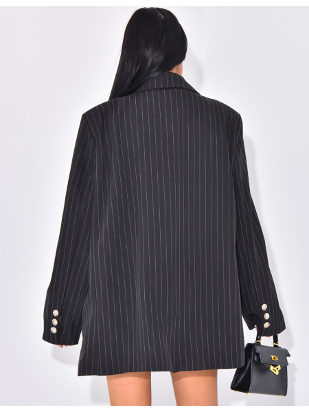 Blazer à fines rayures